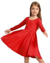 Vestido Stelle de manga comprida para criança, patinadora de outono, giratória, algodão Vestido Stelle de manga comprida para criança, patinadora de outono, giratória, algodão