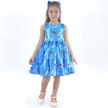 Vestido Stitch Azul Mini Fashionista