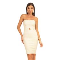 Vestido Street Poliuretano P.U Alça Opcional
