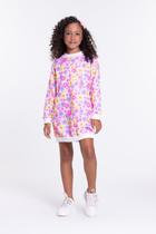 Vestido Sublimado Infantil Flowers Lilás Vestido Sublimado Infantil Flowers Lilás