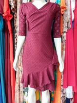 Vestido suede marsala M Vestido suede marsala M