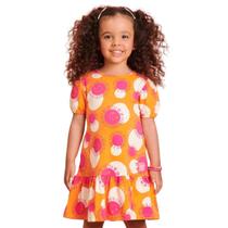 Vestido Summer Laranja Momi J5295 Vestido Summer Laranja Momi J5295