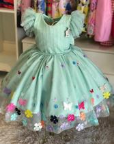 Vestido super luxo jardim encanto