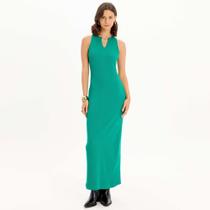 Vestido Super Mid Lança Perfume Canelado In25 Verde Feminino