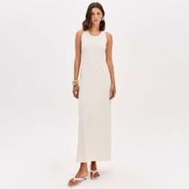 Vestido Super Mid Lança Perfume Evasê Pr26 Bege Feminino