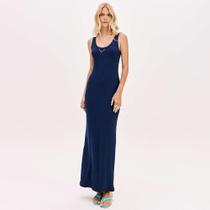 Vestido Super Mid Lança Perfume Frisos Pr26 Marinho Feminino Vestido Super Mid Lança Perfume Frisos Pr26 Marinho Feminino