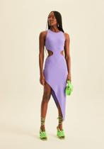 Vestido super midi com cut off (502ve007328) Vestido super midi com cut off (502ve007328)