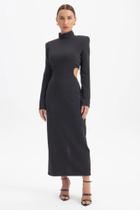 Vestido super midi com cut-out lança perfume (502VE008119) - M