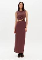 Vestido super midi com cutoff my favorite Vestido super midi com cutoff my favorite