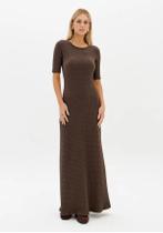 Vestido Super Midi Com Manga Curta Ref. 502VE012748 Tamanho G Vestido Super Midi Com Manga Curta Ref. 502VE012748 Tamanho G