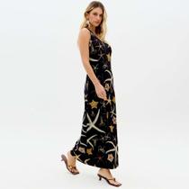 Vestido Super Midi Lança Perfume Canelad Ve26 Preto Feminino