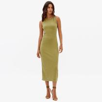 Vestido Super Midi Lança Perfume Shrt Sl Pr27 Verde Feminino Vestido Super Midi Lança Perfume Shrt Sl Pr27 Verde Feminino