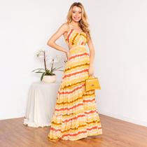 Vestido susie longo estampado feminino Vestido susie longo estampado feminino