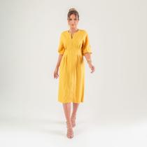 Vestido susie midi manga 3/4 feminino