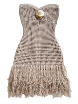 Vestido SweatyRocks Boho Crochet FringeTube Top para mulheres Vestido SweatyRocks Boho Crochet FringeTube Top para mulheres