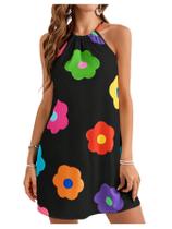 Vestido SweatyRocks com estampa tropical sem mangas para mulheres Vestido SweatyRocks com estampa tropical sem mangas para mulheres