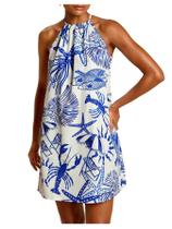 Vestido SweatyRocks com estampa tropical sem mangas para mulheres Vestido SweatyRocks com estampa tropical sem mangas para mulheres