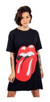 Vestido T-shirt Stones - Preto
