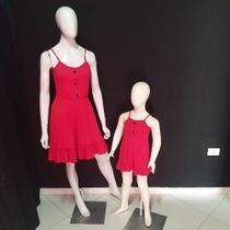 Vestido Tal Mãe Tal Filha Vermelho alcinha