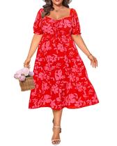 Vestido Talisea Plus Size Floral de Verão Boho Vestido de Verão 2025