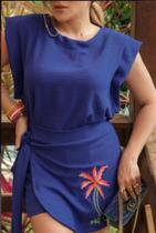Vestido tamanho único azul curto Vestido tamanho único azul curto