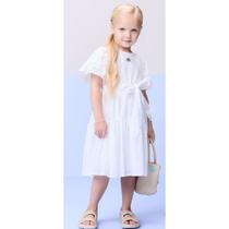 Vestido Tecido Laise com Faixa Branco - Momi Vestido Tecido Laise com Faixa Branco - Momi
