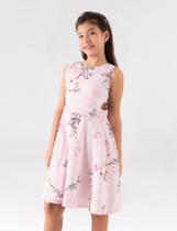 Vestido Teen Floral Strass