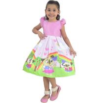 Vestido Tema Chip e Potato para Bebês e Meninas Vestido Tema Chip e Potato para Bebês e Meninas