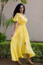 VESTIDO TEMA - Cor amarelo - Tam M