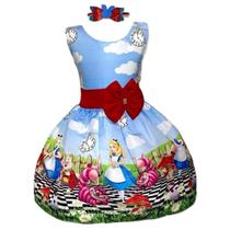 Vestido Temático Alice No País Das Maravilhas