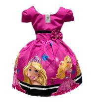 Vestido Temático Barbie D Tam.GG (8-10 Anos)