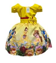 Vestido Temático Bela e a Fera C Tam.PP (1 Ano) Vestido Temático Bela e a Fera C Tam.PP (1 Ano)