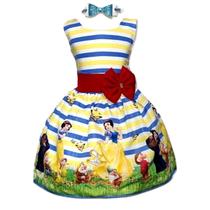 Vestido Temático Branca De Neve Luxo - Pequenos Encantos Baby