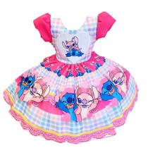 Vestido Tématico Festa Junina Julina Quermesse Arraia Stitch Xadrez São João Quadrilha. Vestido Tématico Festa Junina Julina Quermesse Arraia Stitch Xadrez São João Quadrilha.