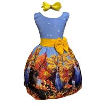 Vestido Temático Frozen 2 Ana e Elsa Regata Luxo Vestido Temático Frozen 2 Ana e Elsa Regata Luxo