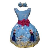 Vestido Temático Frozen 2 Luxo - Pequenos Encantos Baby