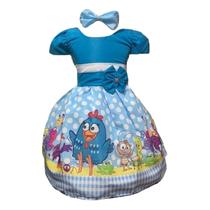 Vestido Temático Galinha Pintadinha Azul