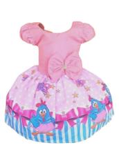 Vestido Temático Galinha Pintadinha Rosa Bebê