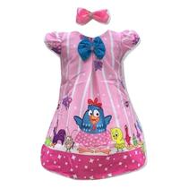 Vestido Temático Galinha Pintadinha Trapézio