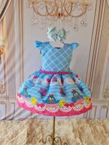 Vestido Temático Galinha Pintadinha