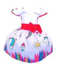 Vestido Temático Infantil Aquarela