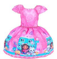 Vestido Temático Infantil Festa Casa Da Gabi