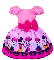 Vestido Temático Infantil Festa Minnie Apaixonada