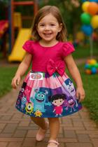 Vestido Temático Infantil Monstros SA Vestido Temático Infantil Monstros SA