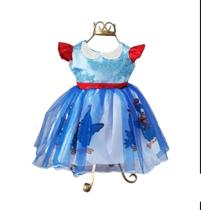 Vestido Temático Infantil para Festas Galinha Pintadinha Fantasia Menina 5760