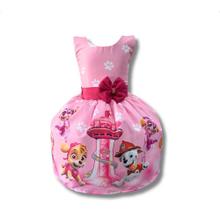 Vestido Temático Infantil Patrulha Canina Sky Farol Festa