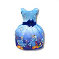 Vestido Temático Infantil Princesa Cinderela Principe Fada