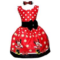 Vestido Temático Infantil Ratinha Vermelha Regata Luxo Festa