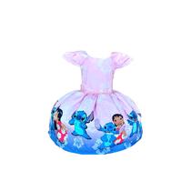 Vestido Temático Lilo Stitch Azul Vestido Temático Lilo Stitch Azul