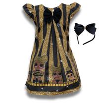 Vestido Temático Lol Queen Bee Trapézio Festa Vestido Temático Lol Queen Bee Trapézio Festa